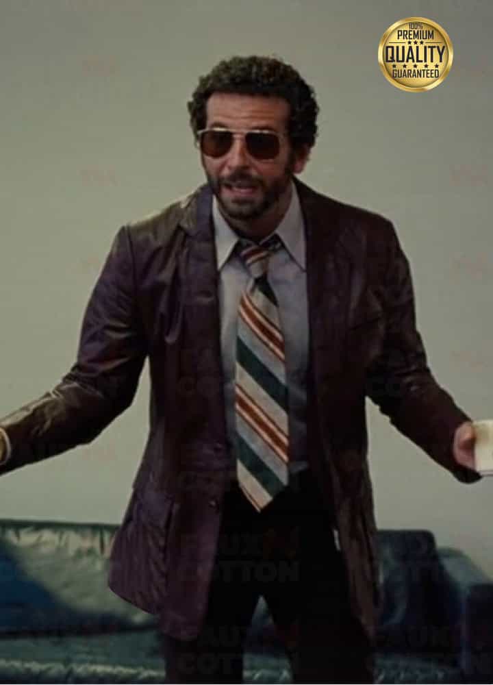 Bradley Cooper American Hustle Brown Leather Jacket